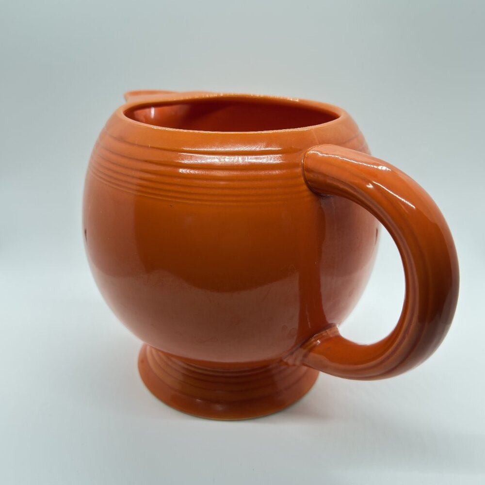 Vintage Fiesta Ware RED (orange) - Lip Pitcher 1936 - 1946 - 64oz - Picture 6 of 13